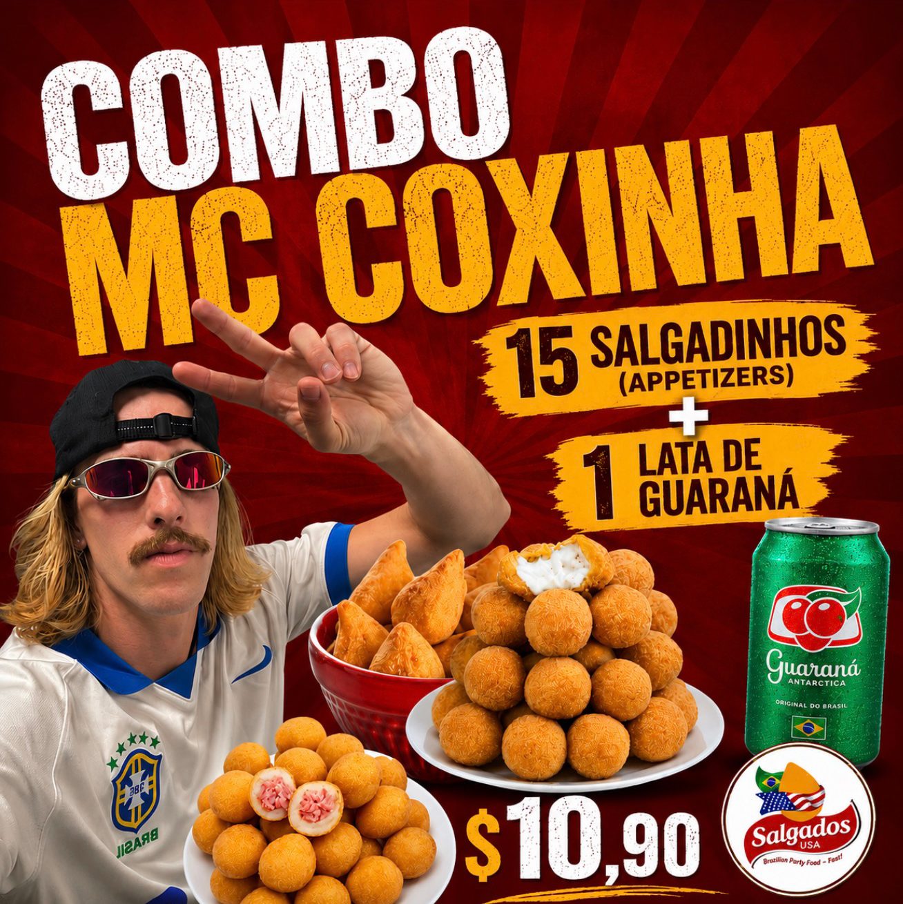 Combo MC Coxinha / Chicken Drops Combo.